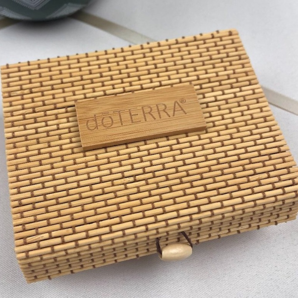 Doterra Bath Bar Bamboo Wooden Travel Case Set